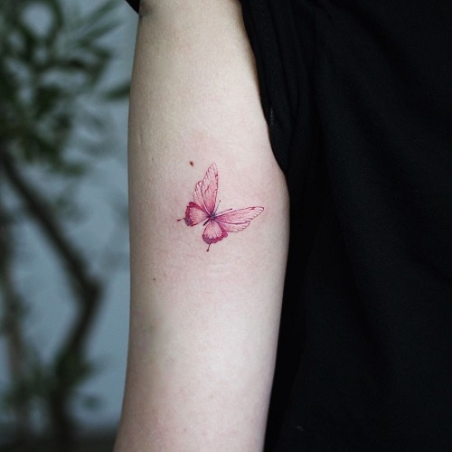 Pink-Butterfly-Tattoo
