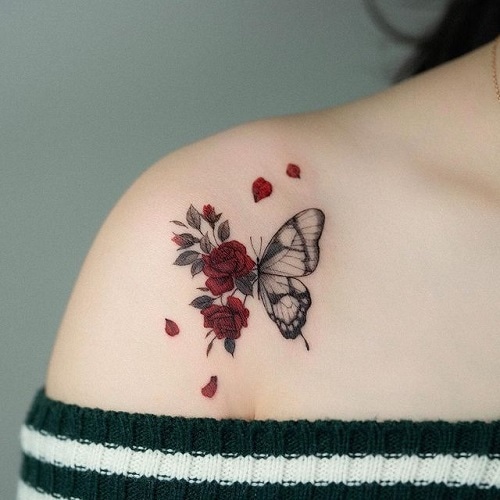 Rose-and-Butterfly-Tattoo