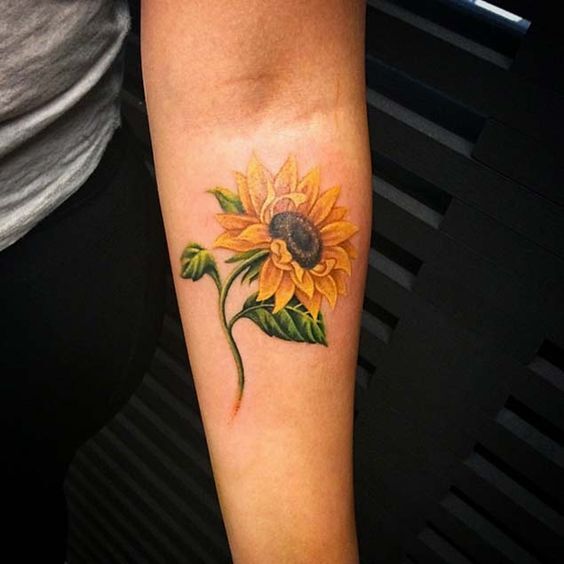 realistic-sunflower-tattoo