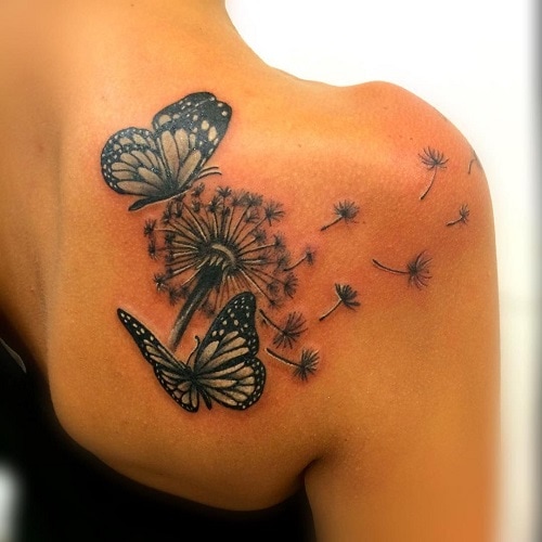 Butterfly-and-dandelion-tattoo