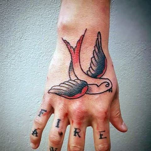 mens-retro-traditional-swallow-tattoo-designs-on-hand