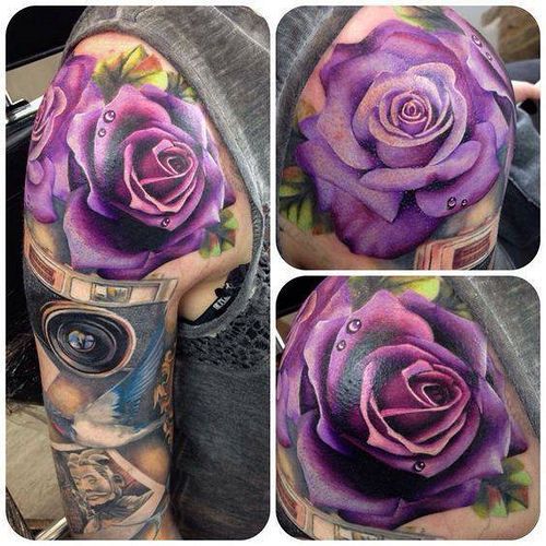 Purple-Rose-Tattoos