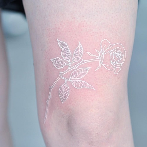 White-rose-tattoo-above-the-knee
