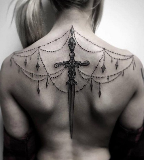 dagger-tattoo-on-back